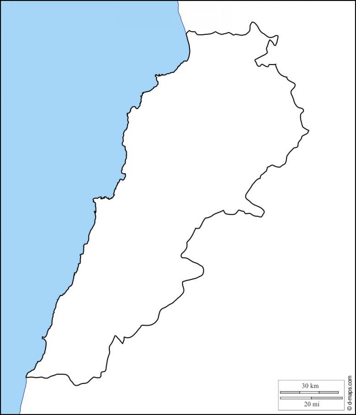 bản đồ trắng của Lebanon