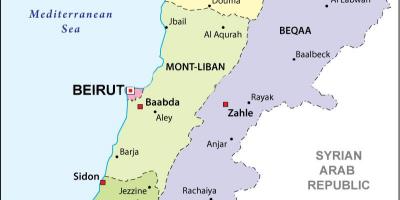 Bản đồ của Lebanon chính trị