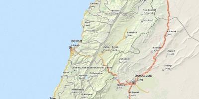 Bản đồ của gps bản đồ Lebanon