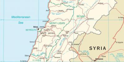 Lebanon đường bản đồ