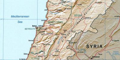 Bản đồ của Lebanon địa lý
